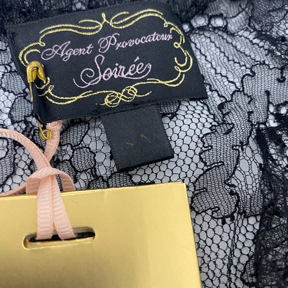 Agent Provocateur Thea SOIREE Black Lace S/M Maxi Gown NWT $2,885 - Picture 14 of 16
